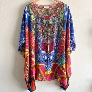 Camilla Freedom Of Play Silk Crystal Short Kaftan OS